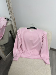 SUDADERA ROSA VOLANTES