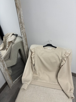 SUDADERA BEYGE VOLANTES