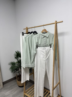 CAMISA OXFORD VERDE AGUA