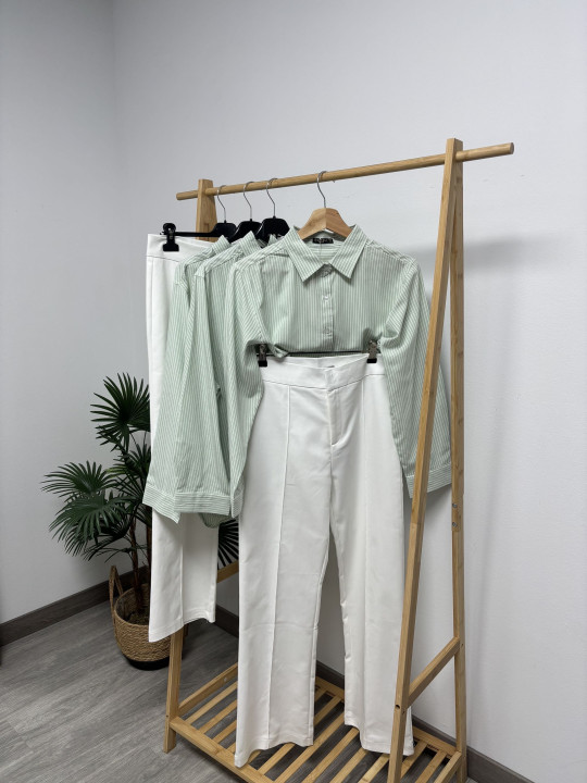 CAMISA OXFORD VERDE AGUA