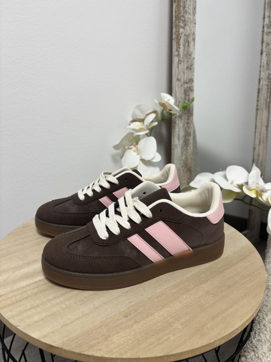 DEPORTIVAS MARRONES-ROSA