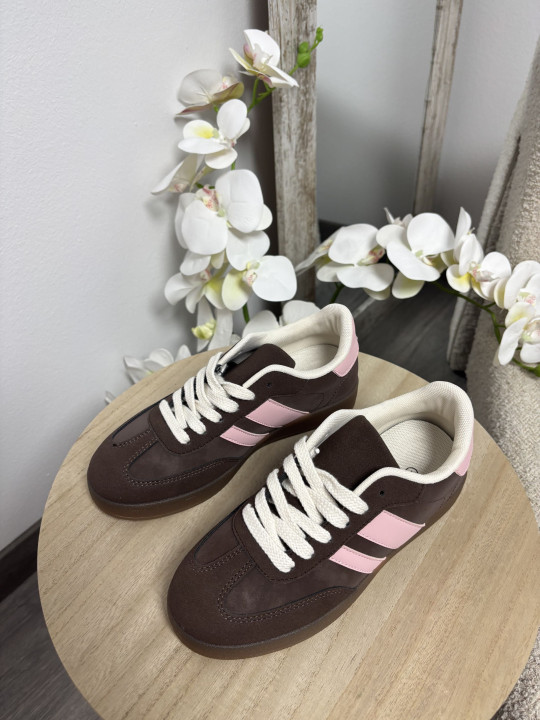 DEPORTIVAS MARRONES-ROSA