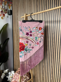 MANTÓN ROSA EMPOLVADO