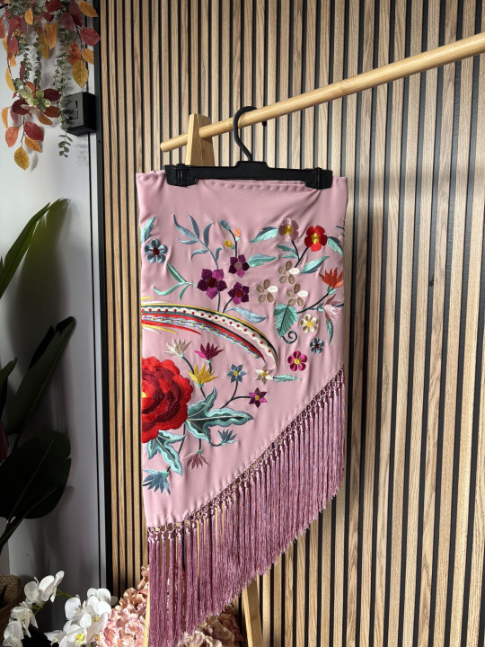 MANTÓN ROSA EMPOLVADO