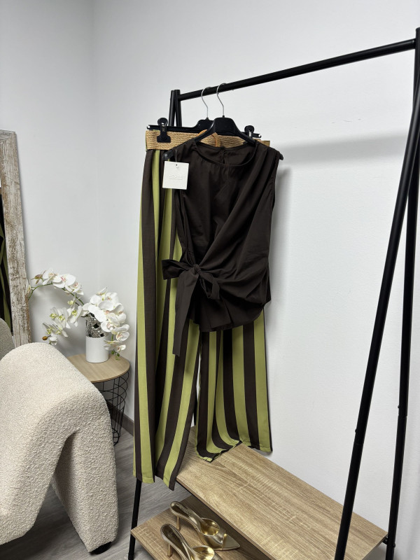 TOP LAZO MARRÓN