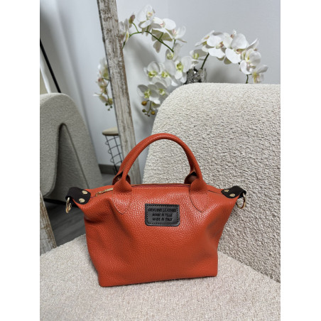 BOLSO PIEL NARANJA