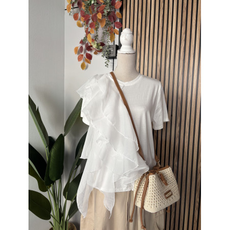 CAMISETA ALGODÓN VOLANTES