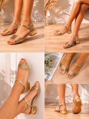 SANDALIAS DORADAS