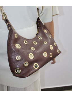 BOLSO PIEL TACHUELAS