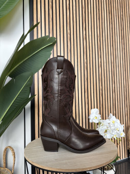 BOTAS COWBOY MARRÓN CHOCOLATE