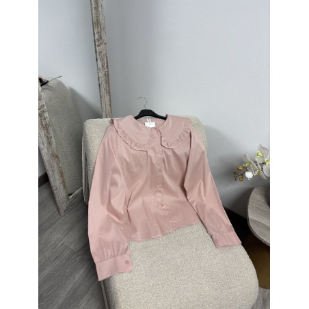 BLUSA CUELLO BOBO ROSA